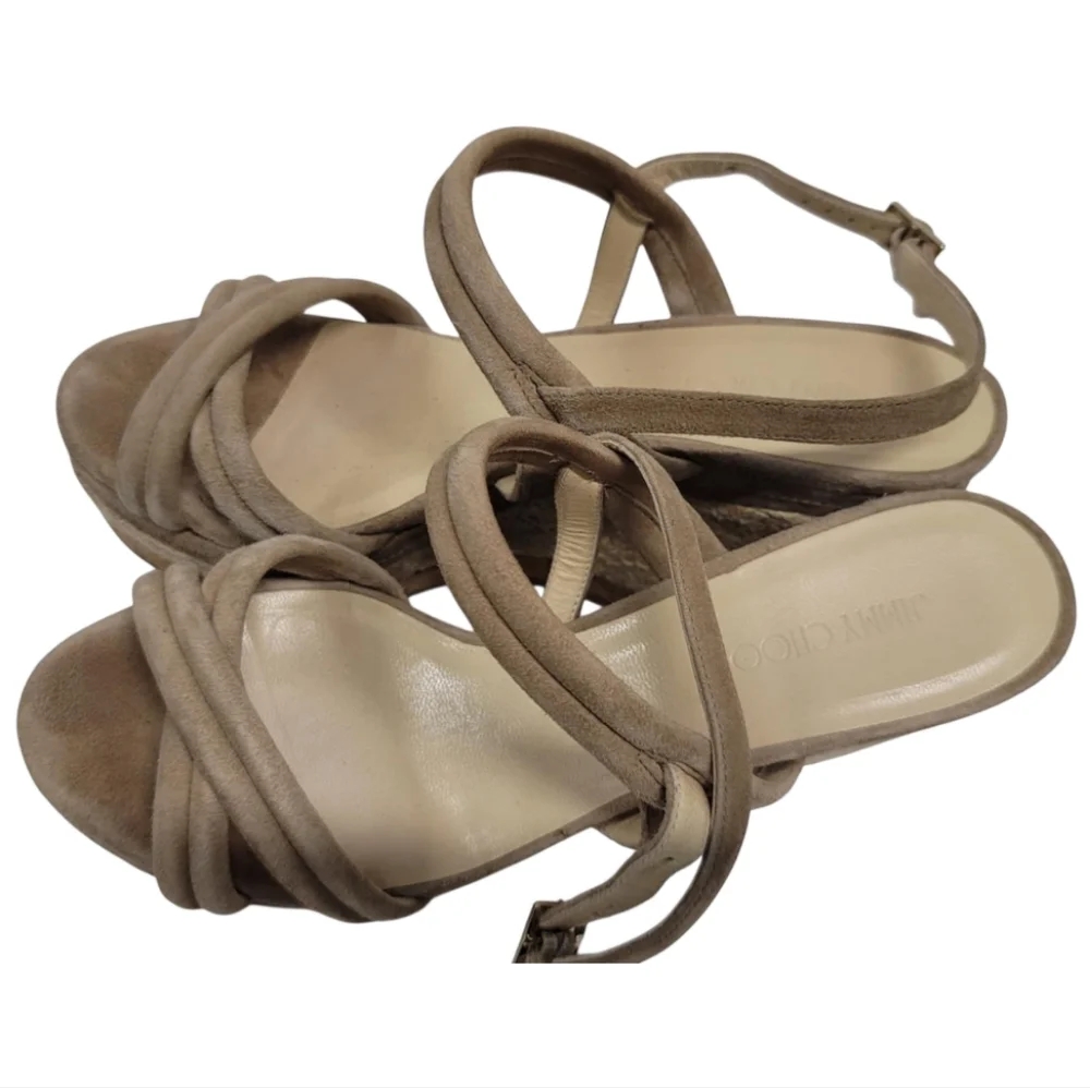 JIMMY CHOO Wedges SZ 40.5 - Picture 13 of 16